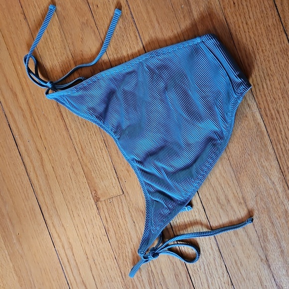J Crew Green-Gray Textured Bikini Bottom, Side Tie, New With Tags & Liner, Sz S - Picture 4 of 4